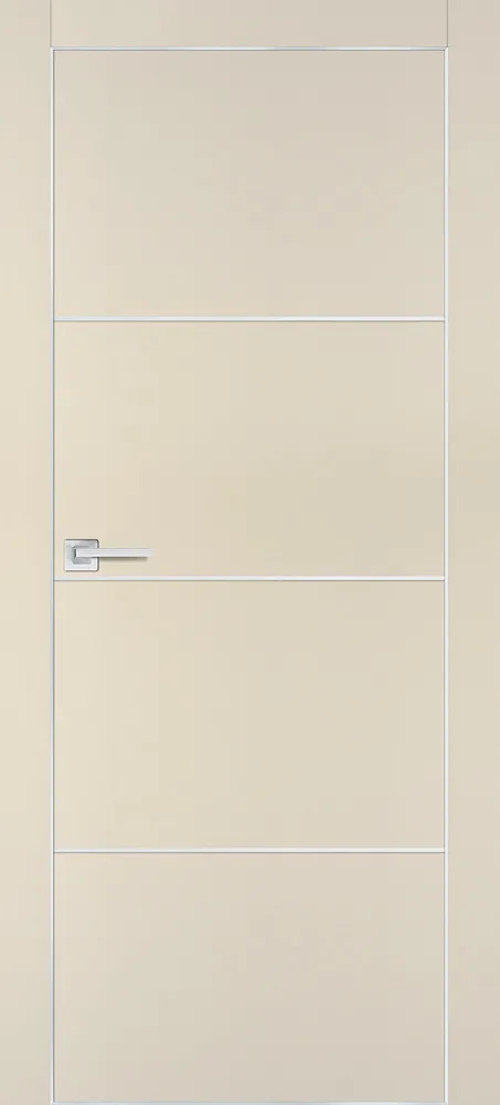 Межкомнатная дверь PX-2  AL кромка с 4-х ст. Бежевый матовый