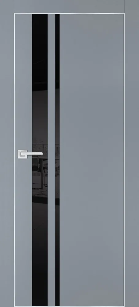 Межкомнатная дверь PX-16  AL кромка с 4-х ст. Серый матовый