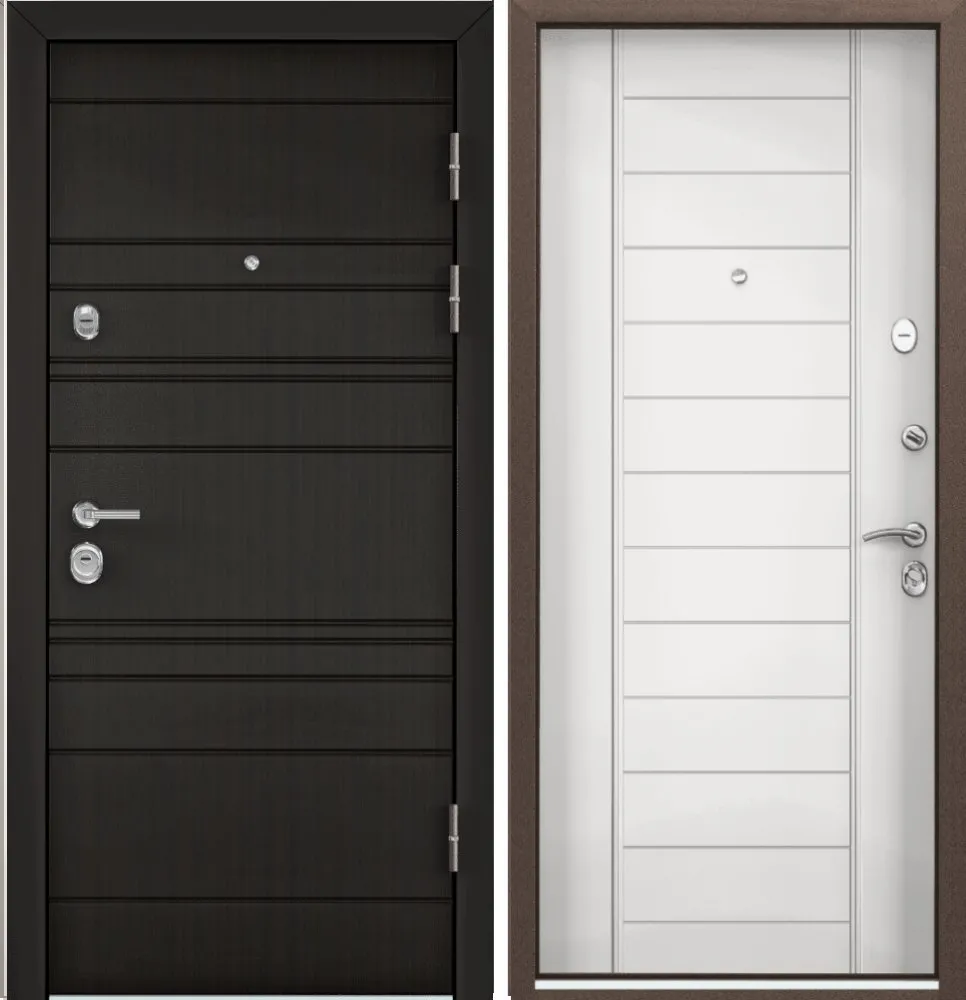 Фото Дверь Цербер 3К(Чёрная) Горизонт Венге(Сменная панель) DIS006471